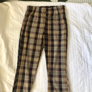Free People plaid trousers